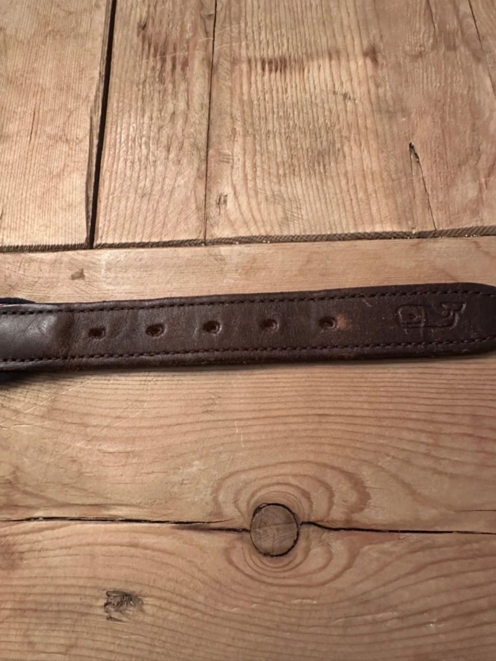 Vineyard Vines Canvas Club Woven Belt Unisex 24 Pink Whale Print Brown Leather